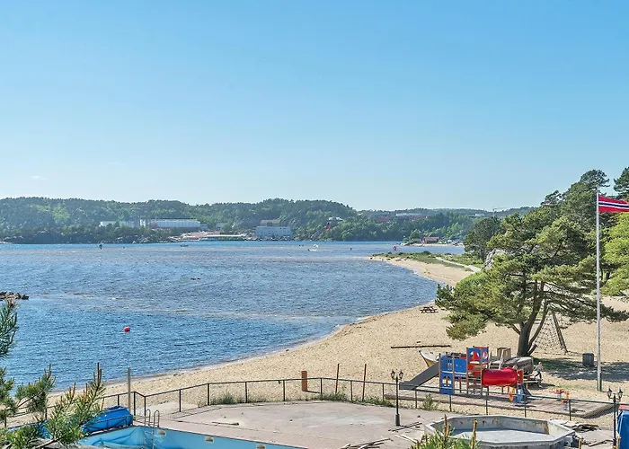公寓 Aros Seaside With Pool, Jacuzzi & Sauna 克里斯蒂安桑