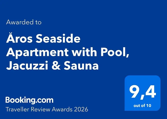 Aros Seaside With Pool, Jacuzzi & Sauna 公寓